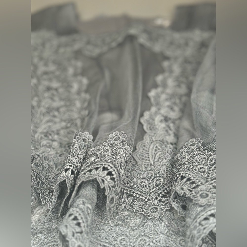 BCBGMAXAZRIA Tulle and Lace Blouse - Picture 7 of 11
